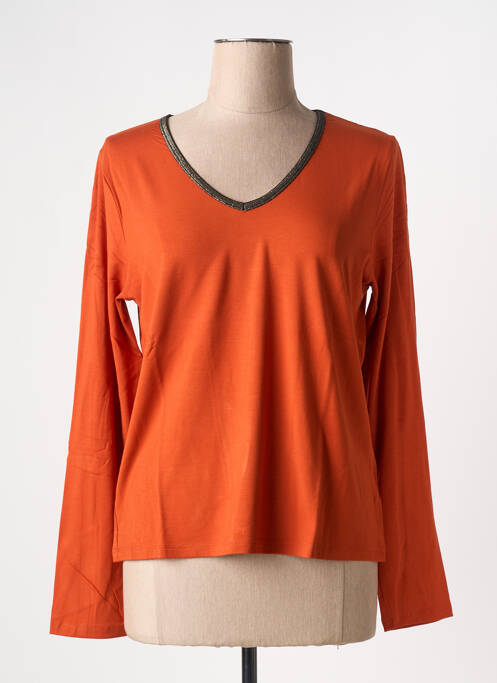 Pull orange PAUL BRIAL pour femme
