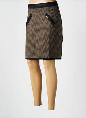 Jupe courte marron MALOKA pour femme
