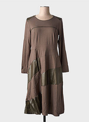 Robe mi-longue vert MALOKA femme