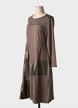 Robe mi-longue vert MALOKA femme