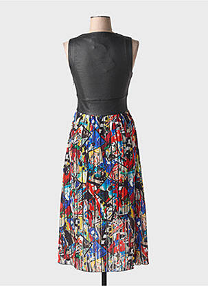 Robe mi-longue noir MALOKA femme