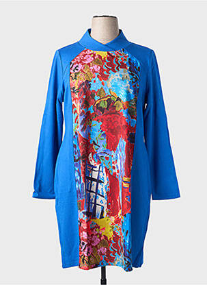 Robe mi-longue bleu MALOKA femme
