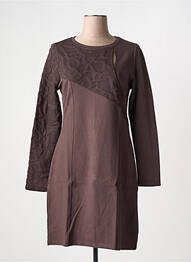 Robe mi-longue marron MALOKA femme