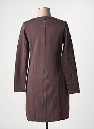 Robe mi-longue marron MALOKA femme