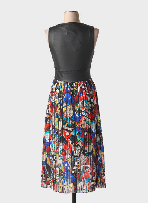 Robe mi-longue noir MALOKA femme