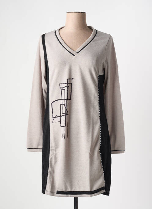 Robe courte beige MALOKA pour femme