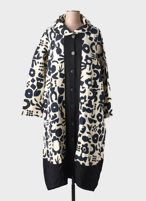 Manteau long noir G!OZE pour femme