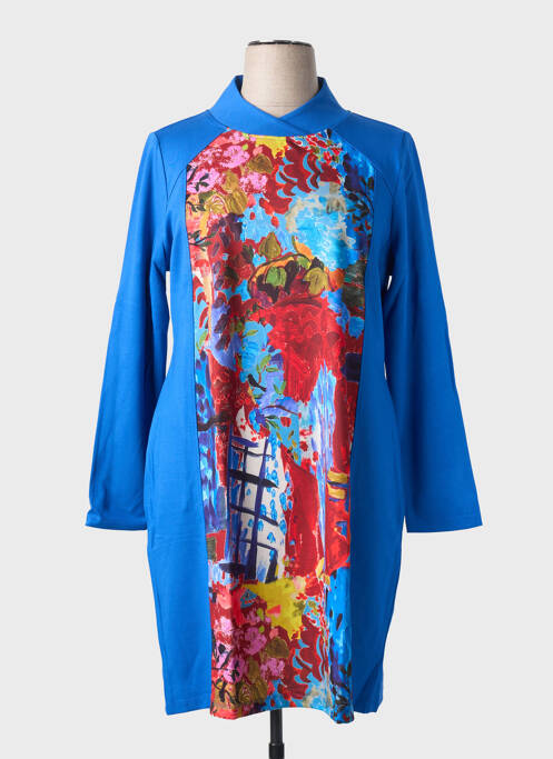 Robe mi-longue bleu MALOKA pour femme