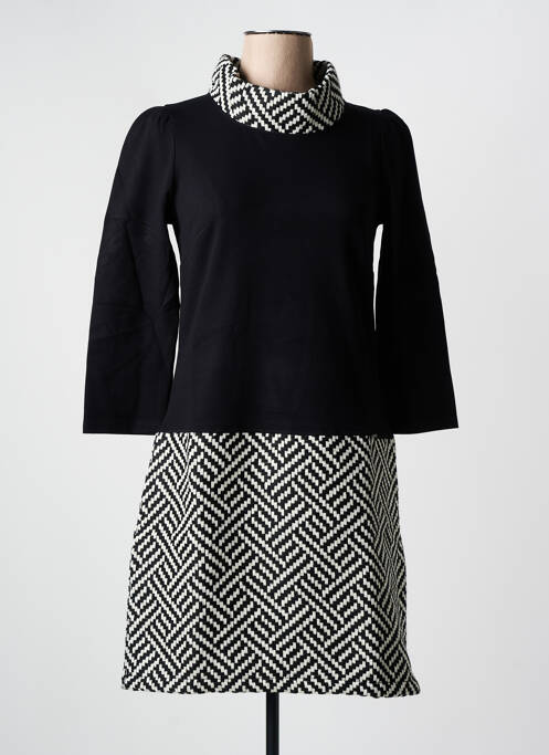 Robe mi-longue noir MALOKA pour femme