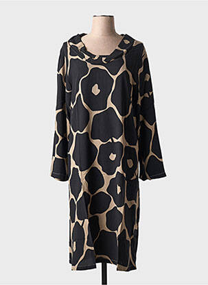 Robe mi-longue marron G!OZE femme