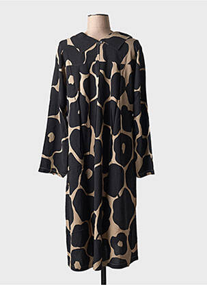 Robe mi-longue marron G!OZE femme