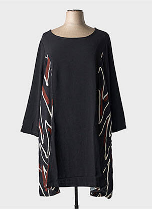 Robe mi-longue noir G!OZE femme