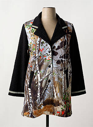 Gilet manches longues noir MALOKA pour femme