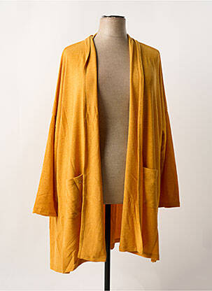 Gilet manches longues orange MALOKA pour femme