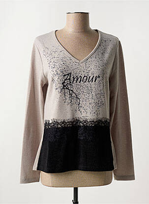 Pull beige MALOKA pour femme