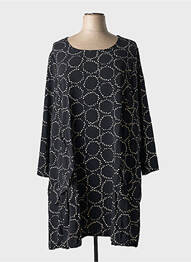 Robe mi-longue noir G!OZE femme