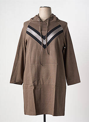 Robe pull marron MALOKA pour femme