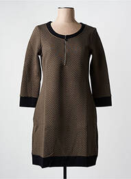 Robe mi-longue marron MALOKA femme