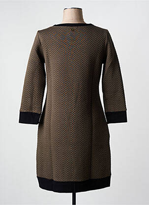 Robe mi-longue marron MALOKA femme