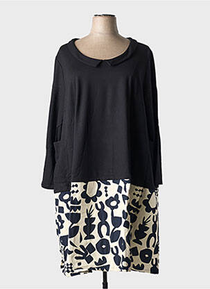 Robe mi-longue noir G!OZE pour femme