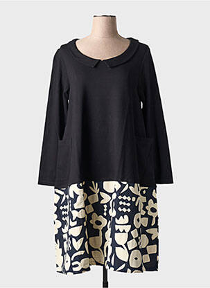 Robe mi-longue noir G!OZE femme