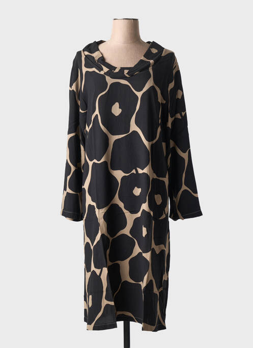 Robe mi-longue marron G!OZE pour femme