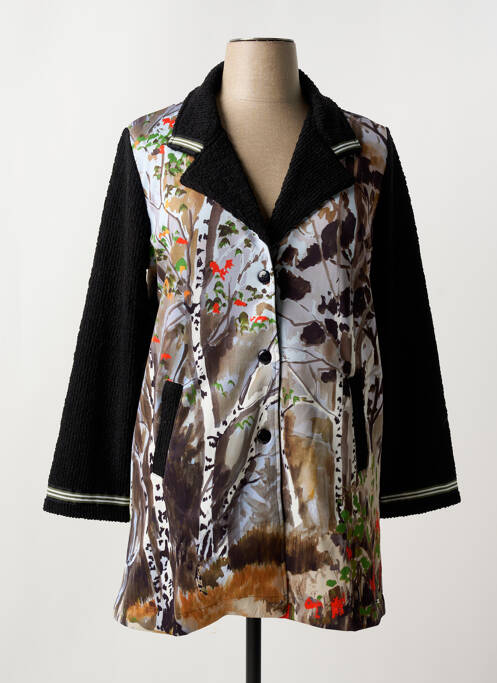 Gilet manches longues noir MALOKA pour femme