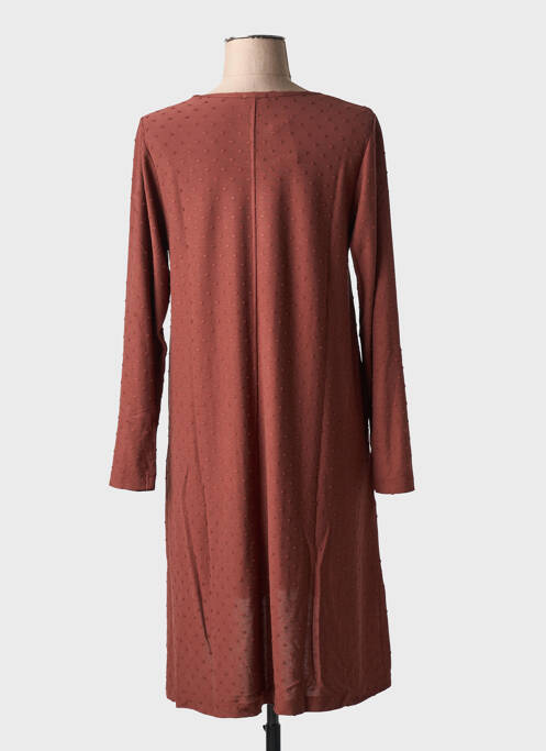 Robe mi-longue marron G!OZE femme