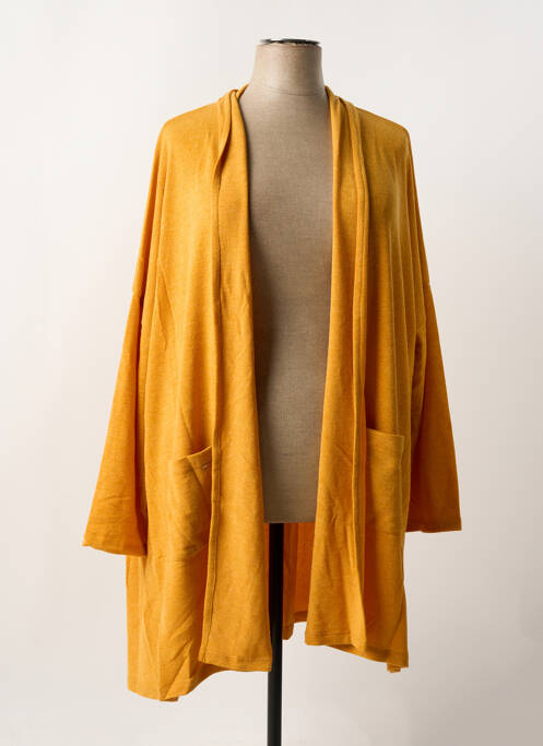 Gilet manches longues orange MALOKA pour femme