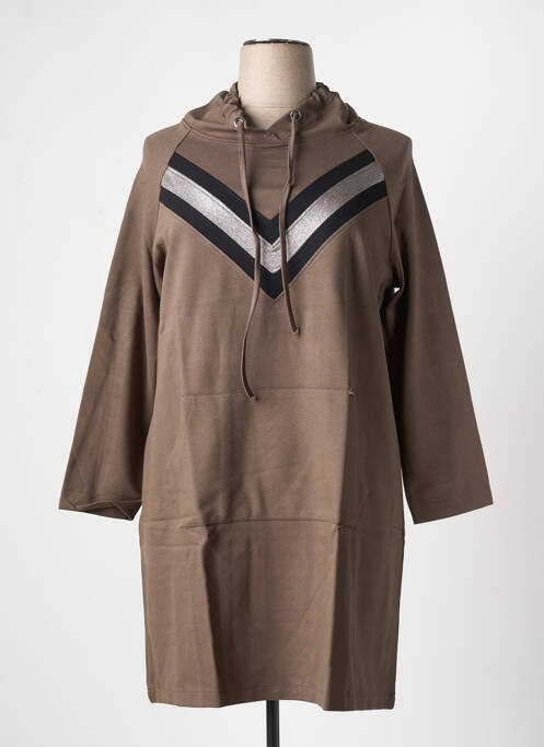 Robe pull marron MALOKA pour femme