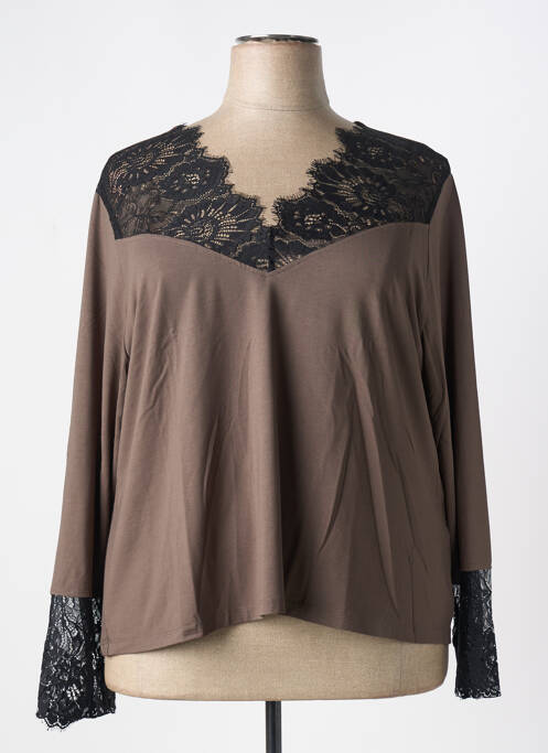 T-shirt marron MALOKA pour femme