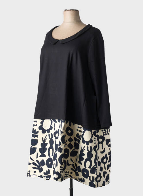 Robe mi-longue noir G!OZE femme