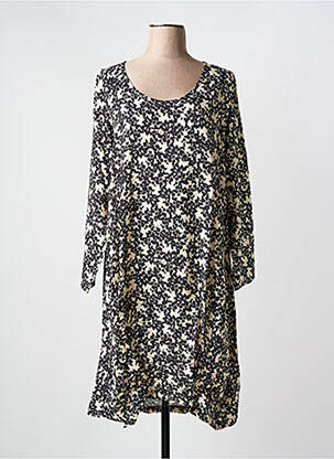 Robe mi-longue noir G!OZE femme
