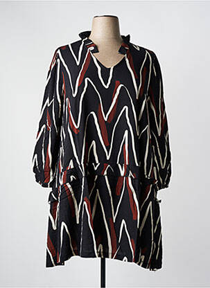 Robe mi-longue noir G!OZE femme