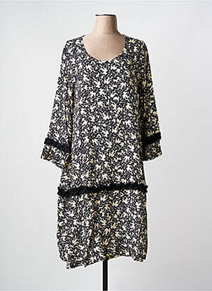Robe mi-longue noir G!OZE femme