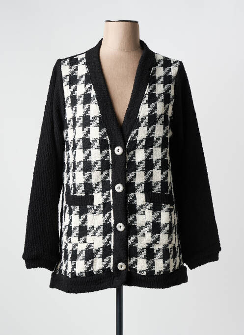 Gilet manches longues noir MALOKA pour femme