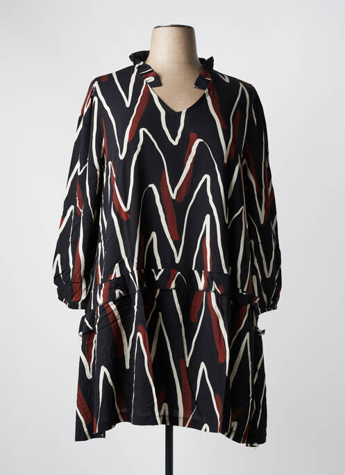 Robe mi-longue noir G!OZE pour femme