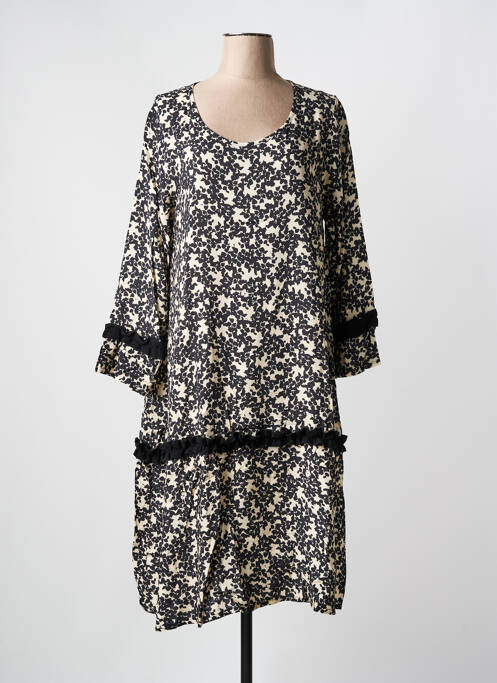 Robe mi-longue noir G!OZE pour femme