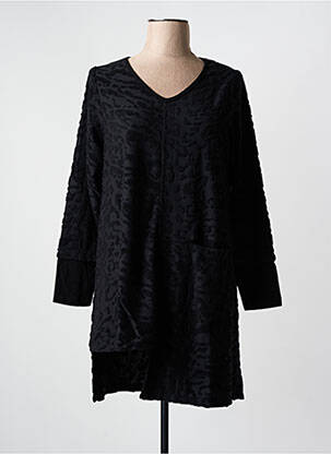 Pull tunique noir G!OZE pour femme