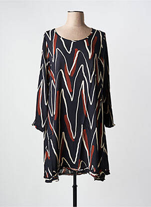 Robe mi-longue noir G!OZE femme