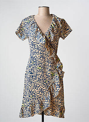 Robe mi-longue col v multicolore NOISY MAY femme