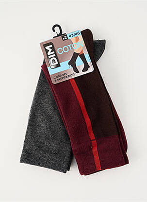 Chaussettes rouge DIM pour homme