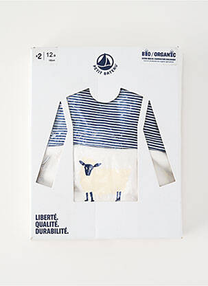 T-shirt blanc PETIT BATEAU pour garçon