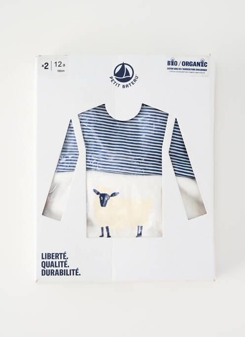 T-shirt blanc PETIT BATEAU garçon
