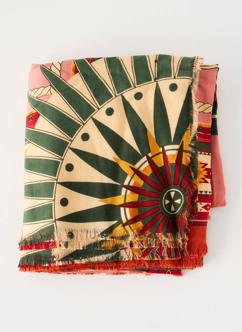 Foulard rose WILD pour femme