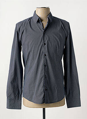 Chemise manches longues bleu marine NUMEROLOGIE homme