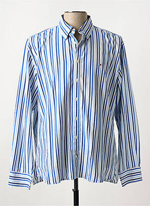 Chemise manches longues bleu multicolore TOMMY HILFIGER pour homme