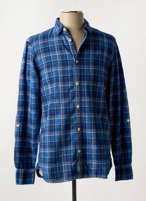Chemise manches longues bleu SCOTCH & SODA pour homme