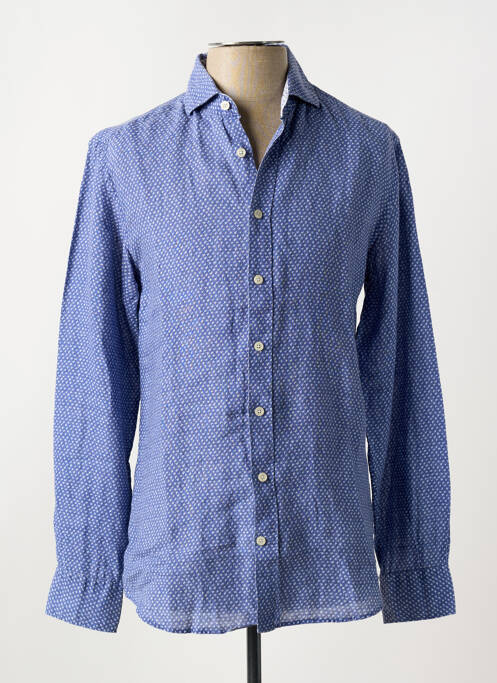 Chemise manches longues bleu HACKETT pour homme