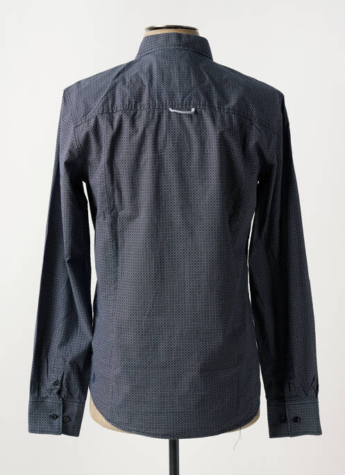 Chemise manches longues bleu marine NUMEROLOGIE pour homme